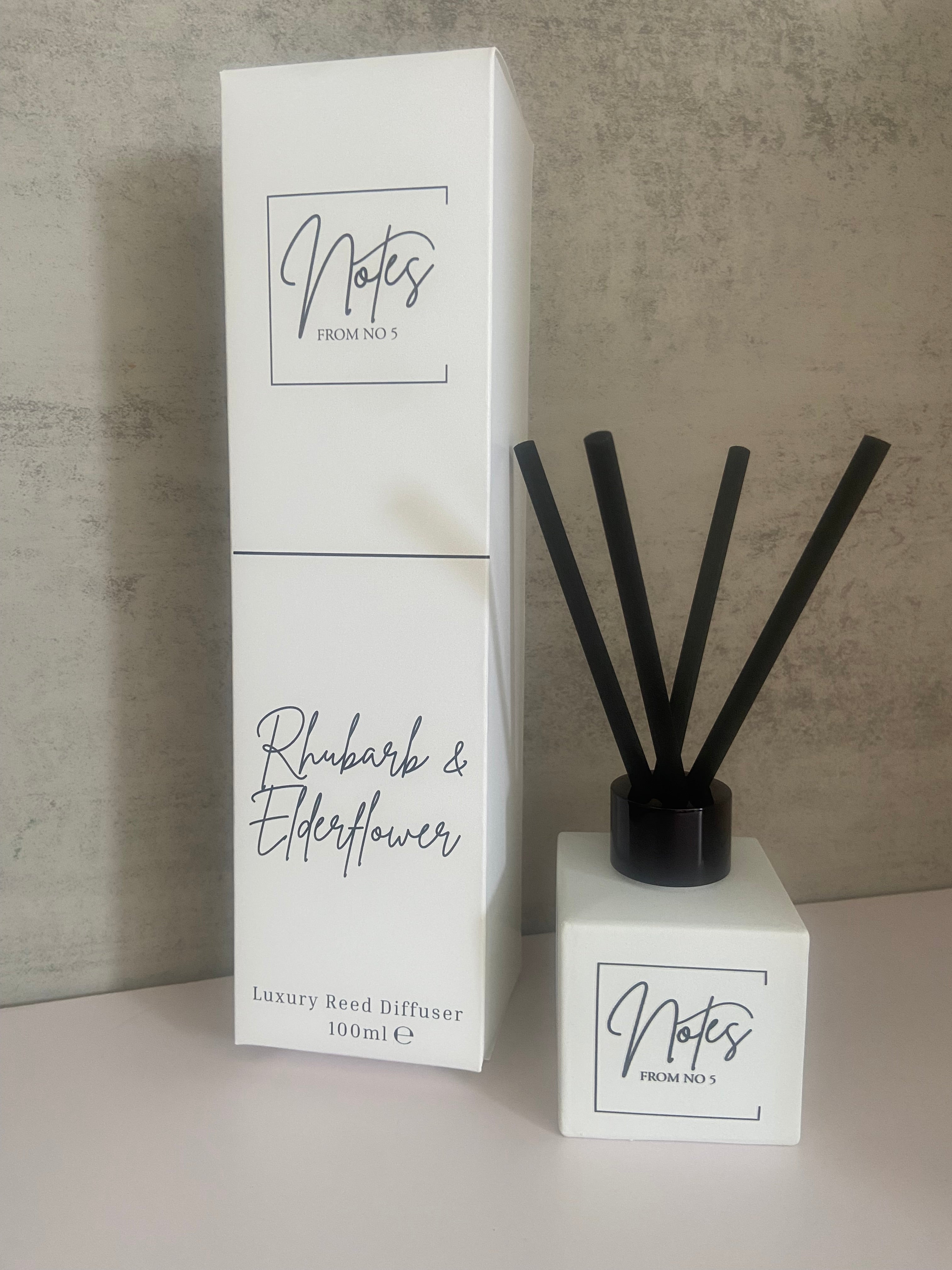 Notes- Rhubarb & Elderflower Reed Diffuser 100ml