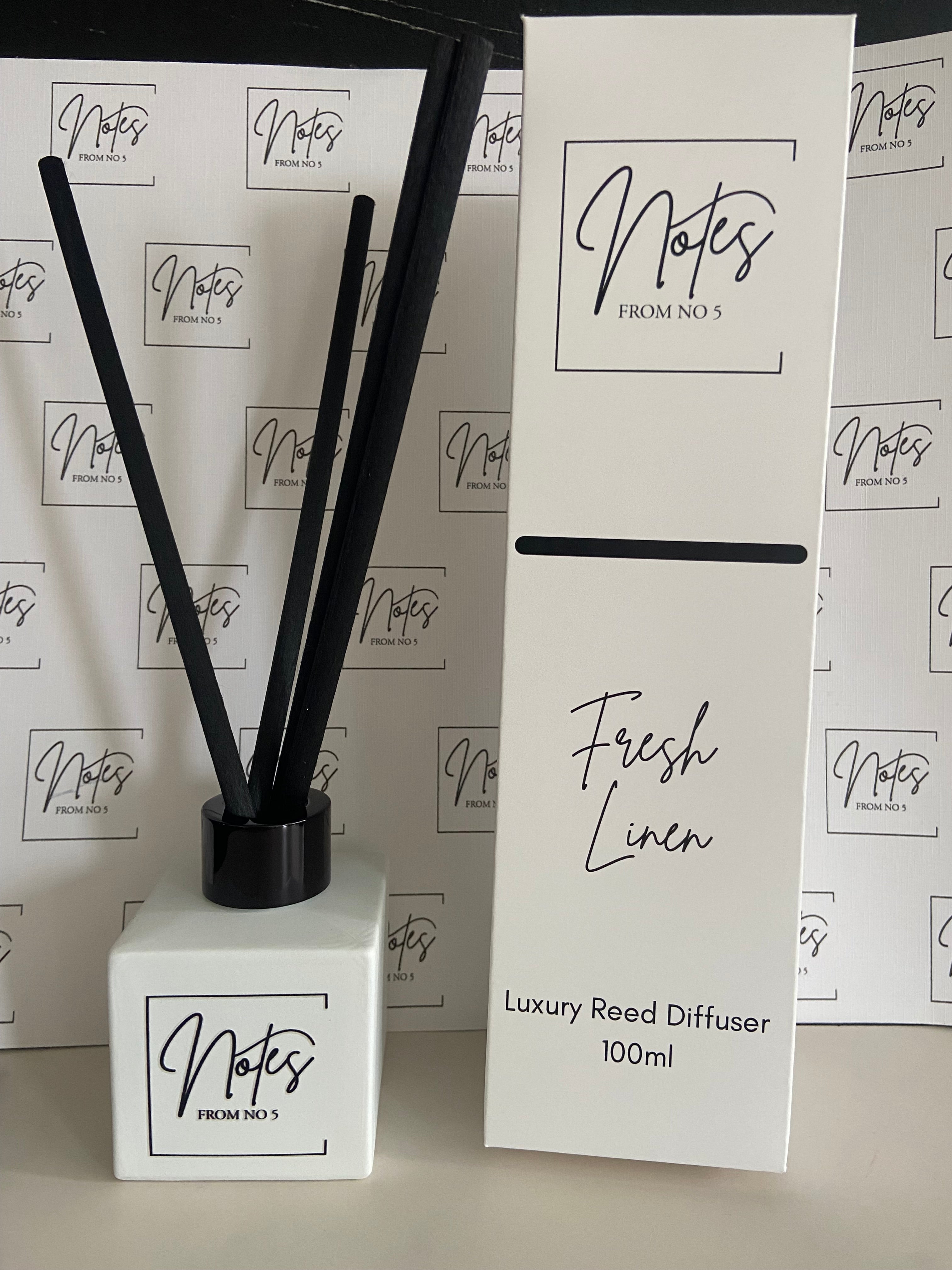 Notes - Fresh Linen Reed Diffuser 100ml