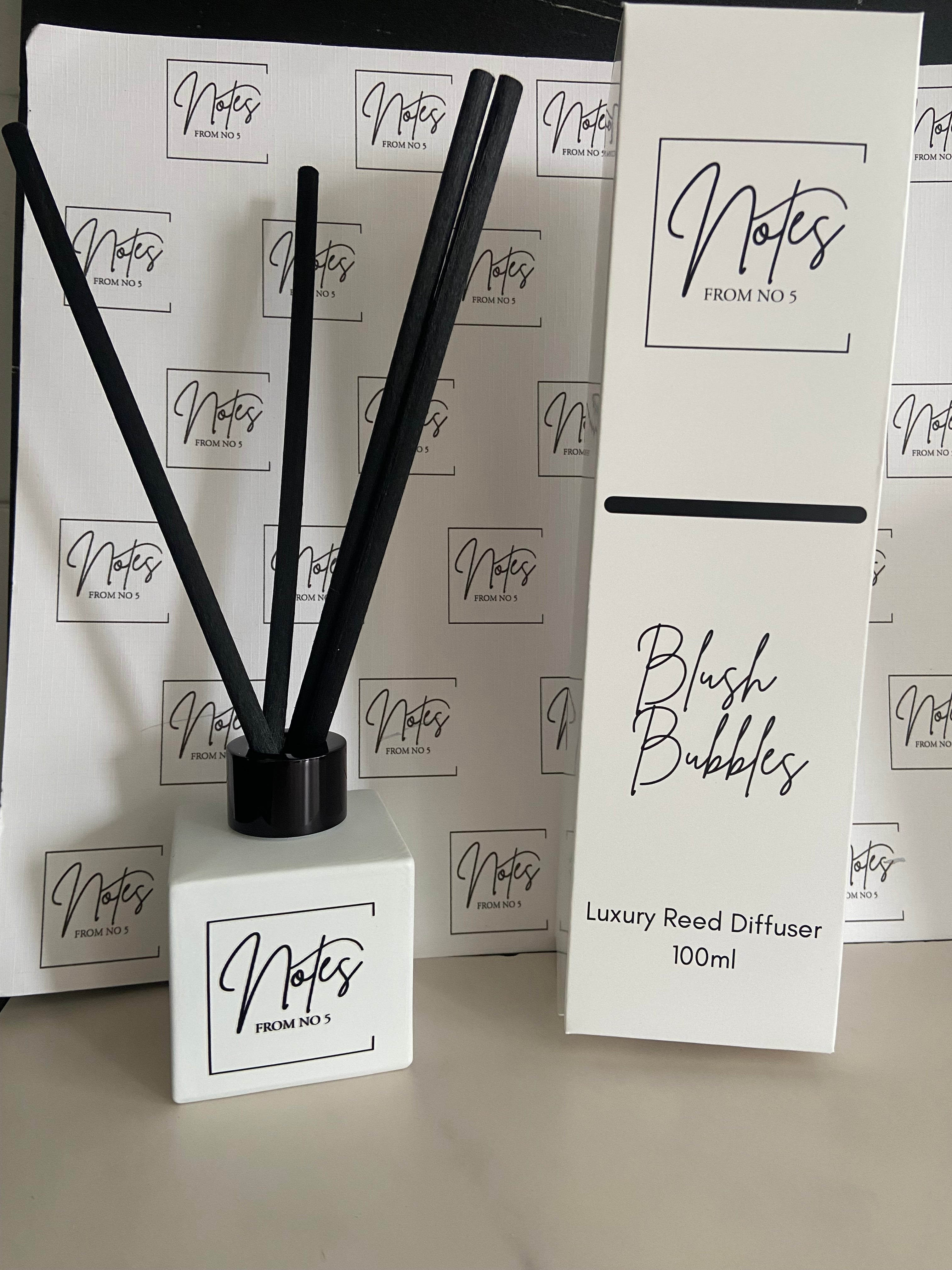 Notes- Blush Bubbles 100ml Reed Diffuser