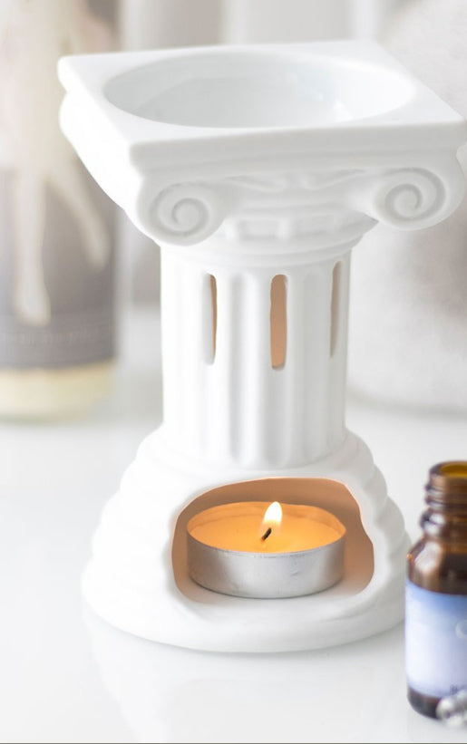 Greek Column Ceramic Wax/Oil Burner