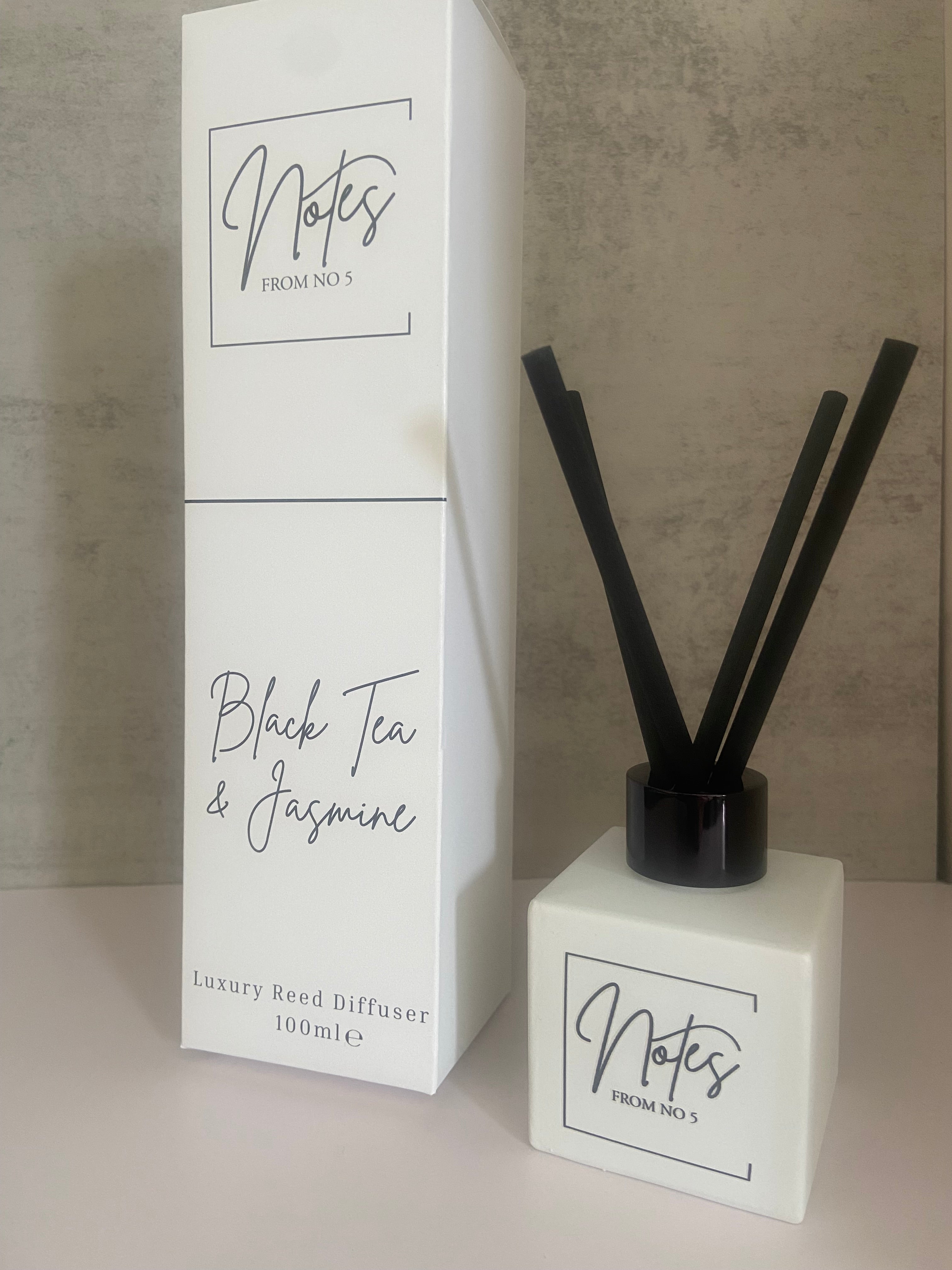 Notes- NEW! Black Tea & Jasmine Reed Diffuser 100ml