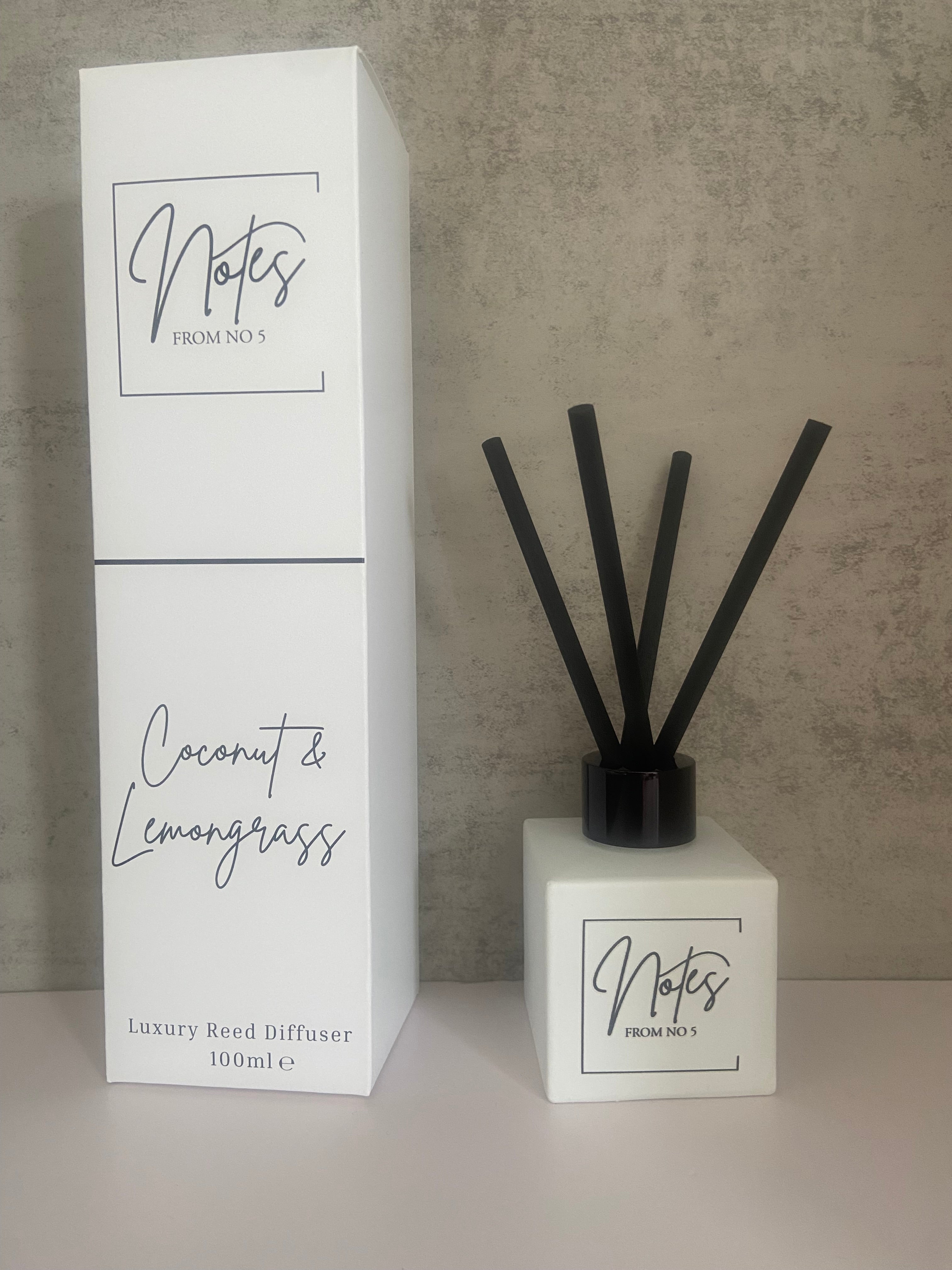 Notes-Coconut & Lemongrass Reed Diffuser 100ml