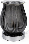 Wax Warmer Ribbed Glass Smoke Black