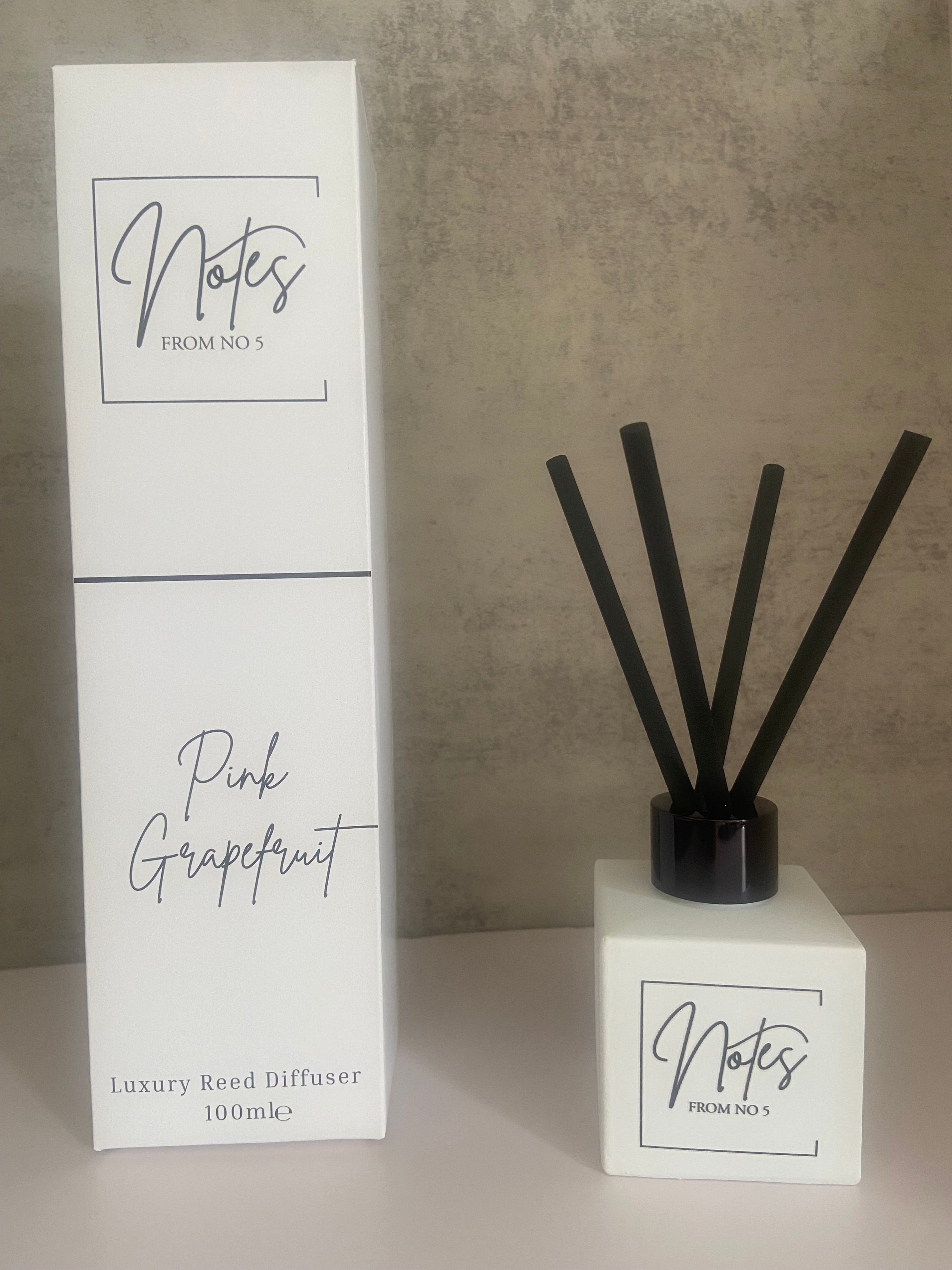 Notes - ✨Best Seller ✨ Pink Grapefruit & Vanilla Reed Diffuser 100ml