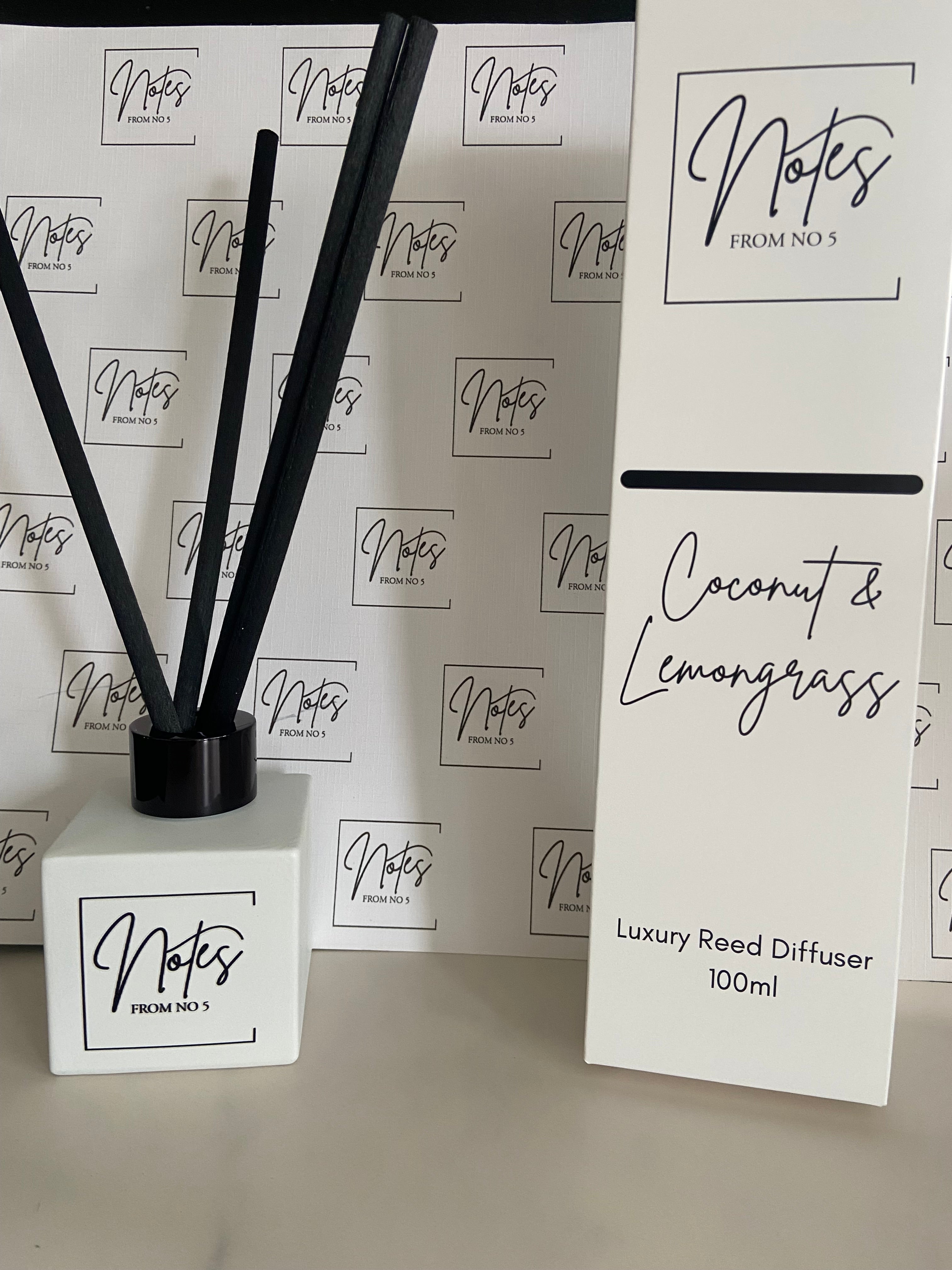 Notes-Coconut & Lemongrass Reed Diffuser 100ml